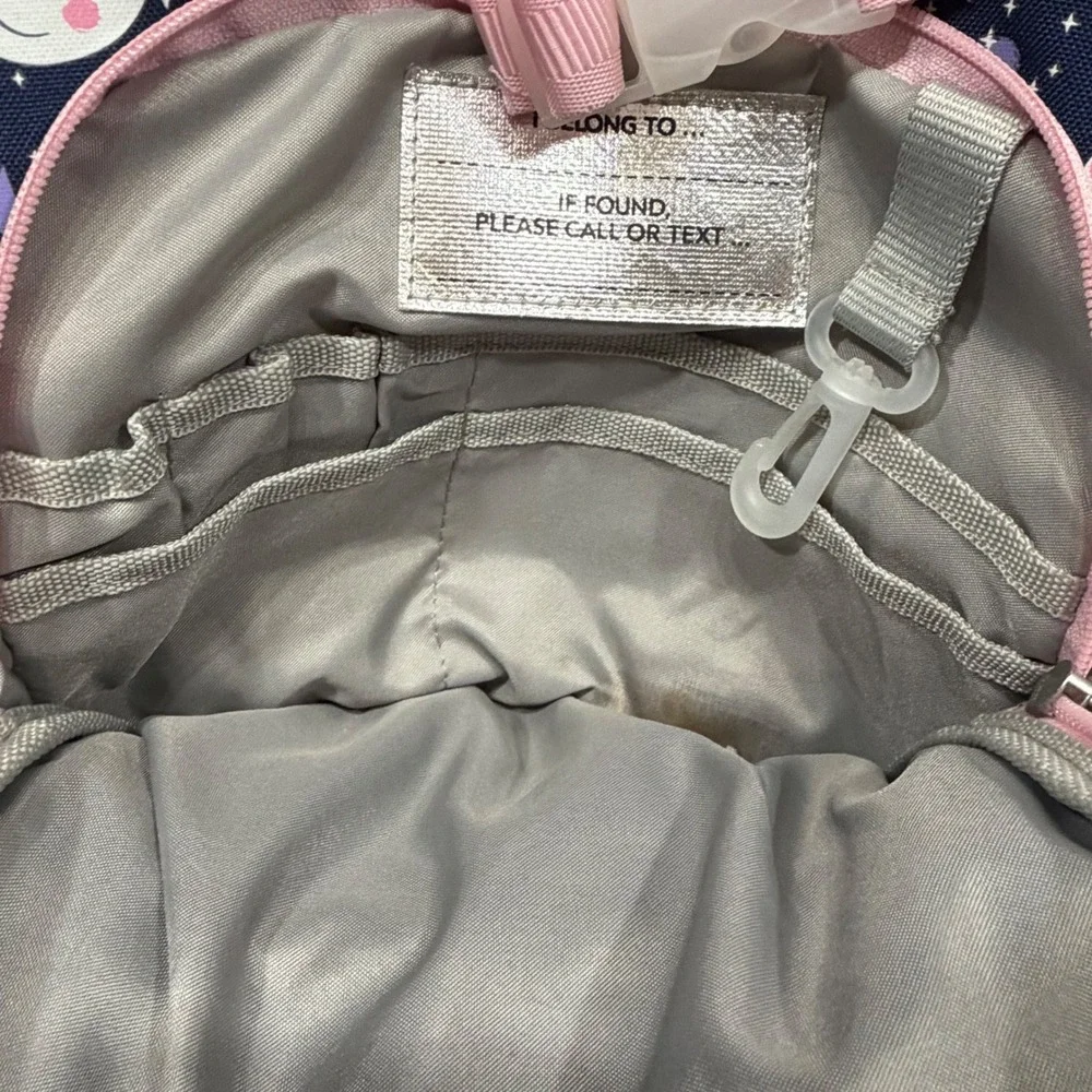 Pottery Barn Kids Mackenzie Navy Celestial Moon Stars Backpack Pink Trim Large